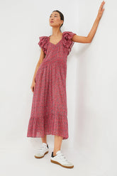 Cranberry Godralia Blossom Cotton Dress